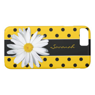 Pois noirs et jaunes, Coque de l'iPhone Daisy 8/7