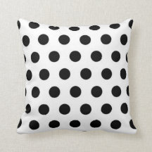 Pois noirs sur coussin Arrière - plan blanc