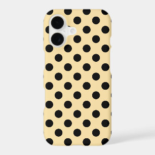 Pois noirs sur jaune pâle