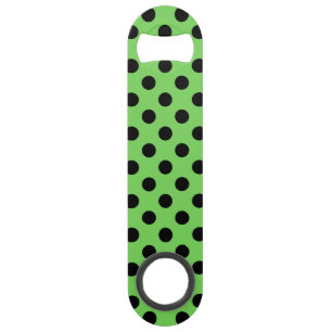 Pois noirs sur vert citron