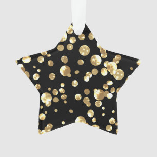 Pois or sur un arrière - plan noir.