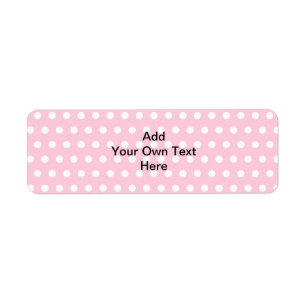 Pois rose, avec le texte noir fait sur commande