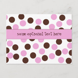 pois rose brun point carte postale zone de texte p