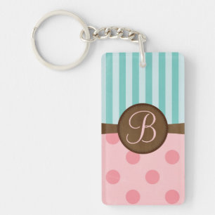 Pois rose chic turquoise rayures monogramme
