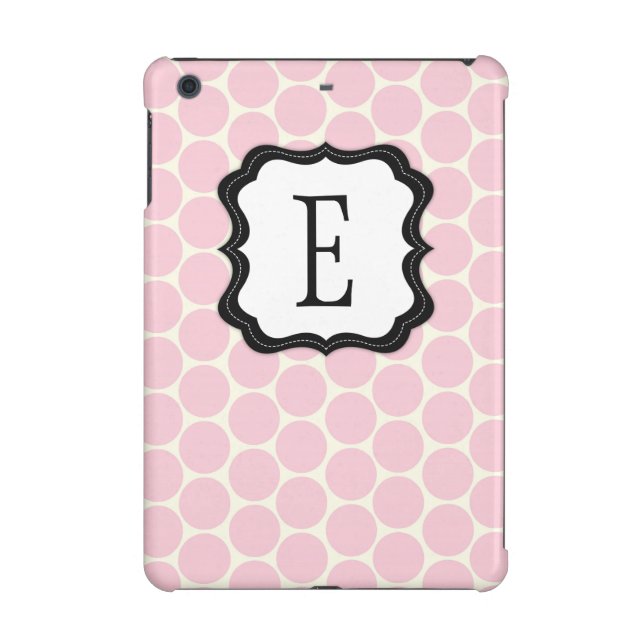 Pois rose classique Monogram iPad Mini Retina Case (Dos)