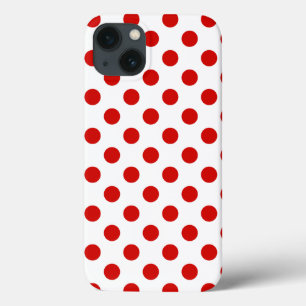 Pois rouge et blanc Coque-Mate coque iphone