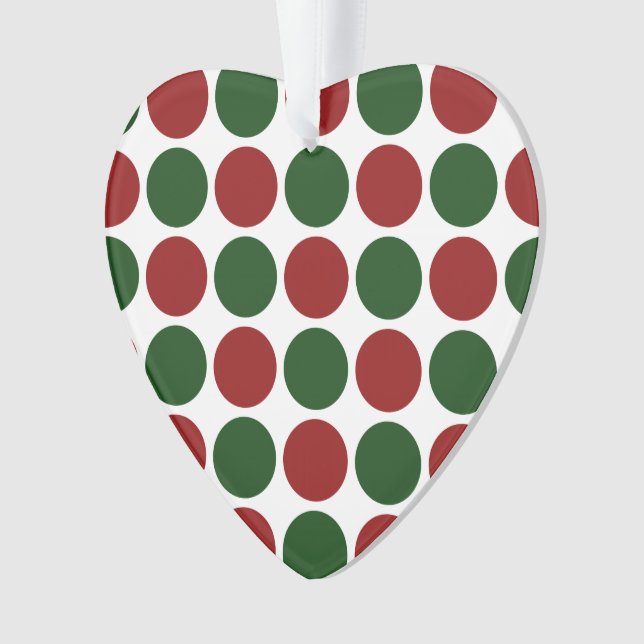 Pois rouges et verts en blanc (devant)