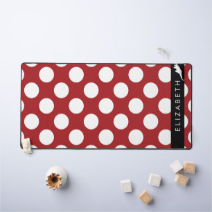 Pois Rouges, Motif Polka Dot, Votre Nom