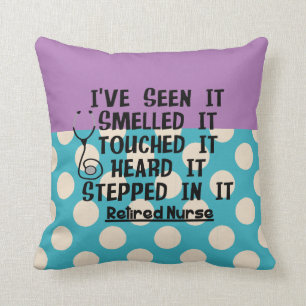 Pois turquoise de lavande de coussin de retraite