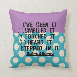 Pois turquoise de lavande de coussin de retraite