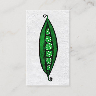 Pois verts Cartes de visite - Légumes mignons