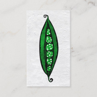 Pois verts Cartes de visite - Légumes mignons