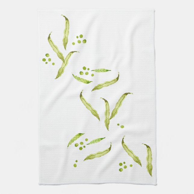 Pois verts légumes Pois de cuisine Serviettes de c (Vertical)