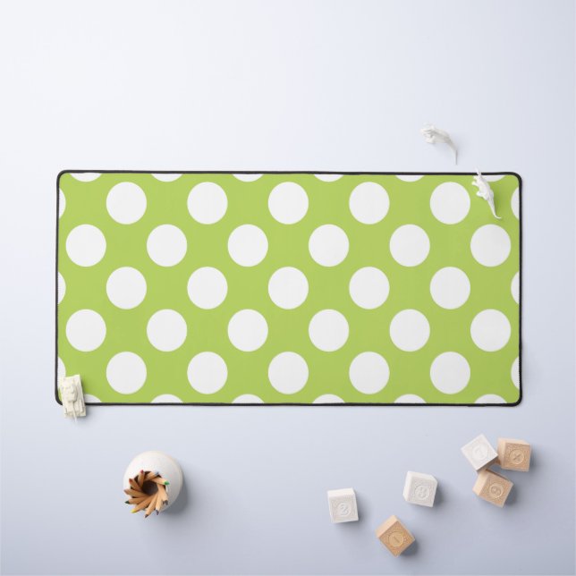 Pois verts, Motif à points Polka, points, pointill (Tableau pour enfants)