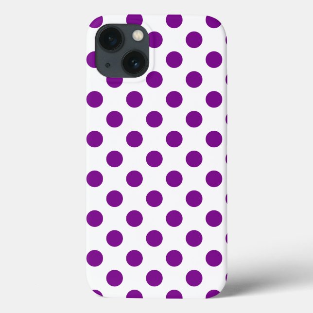 Pois violet blanc Coque-Mate coque iphone (Verso)