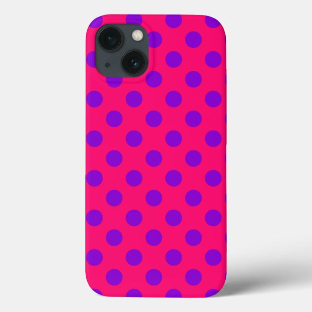 Pois violets sur le Coque cerise coque iphone-Mate (Verso)
