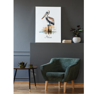 Poise of the Pelican  Canvas Print
