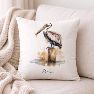 Poise of the Pelican  Throw Pillow