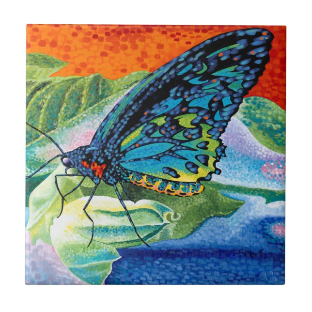 Poised Butterfly II Tile (Front)