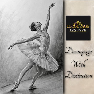 Poised Pencil Ballerina Decoupage Tissue Paper