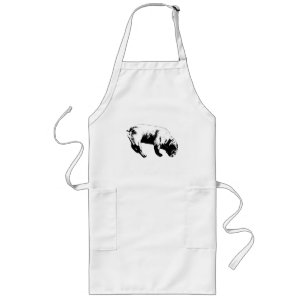 Poised Shadow, Black Focus Long Apron