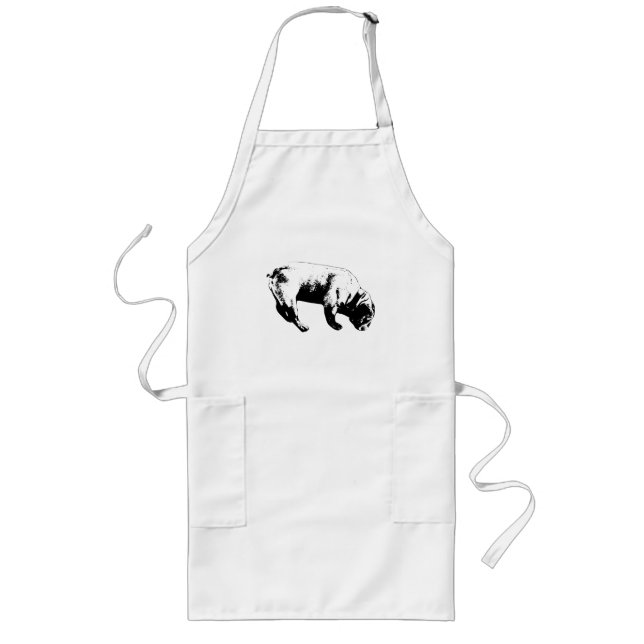 Poised Shadow, Black Focus Long Apron (Front)