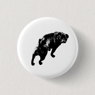 Poised Step, Alert Smile 1 Inch Round Button