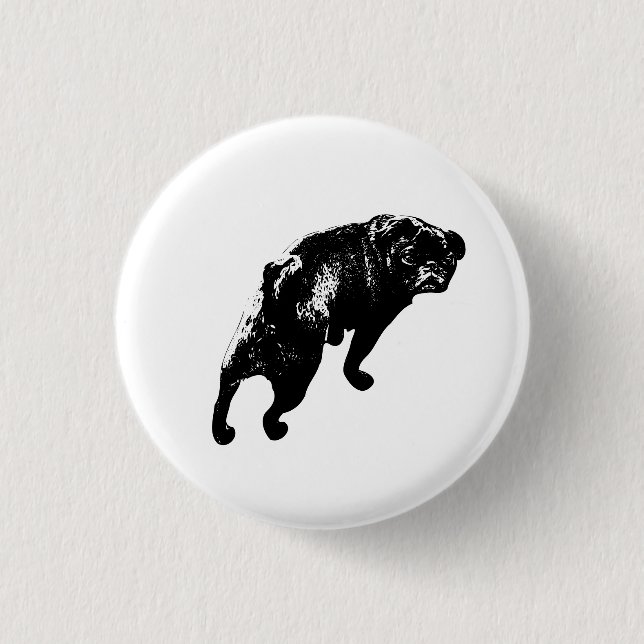 Poised Step, Alert Smile 1 Inch Round Button (Front)