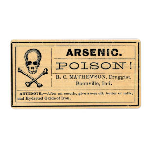 Poison arsenical vintage Halloween d'étiquette