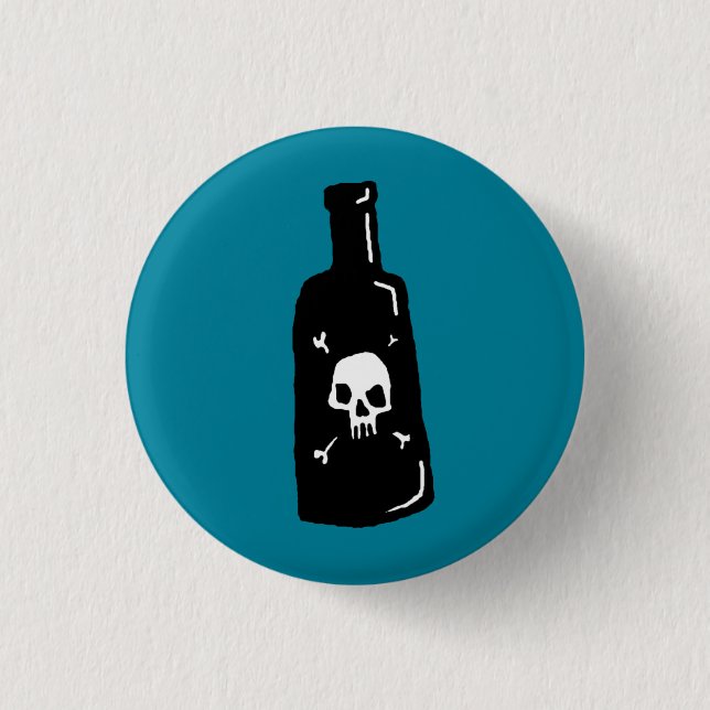Poison Bottle 1 Inch Round Button (Front)