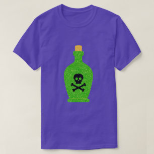 Poison Bottle Halloween Glitter T-Shirt