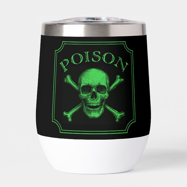 Poison Crâne et os croisés Halloween Design Imprim (Avant)