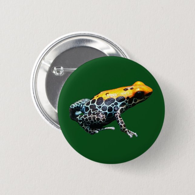 Poison Dart Frog 2 Inch Round Button (Front & Back)