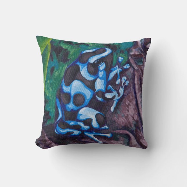 Poison Dart Frog #3 Throw Pillow (Front)