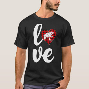 Poison Dart Frog Buffalo Plaid Love Frog Valentine T-Shirt