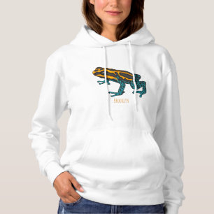 Poison dart frog cartoon illustration hoodie