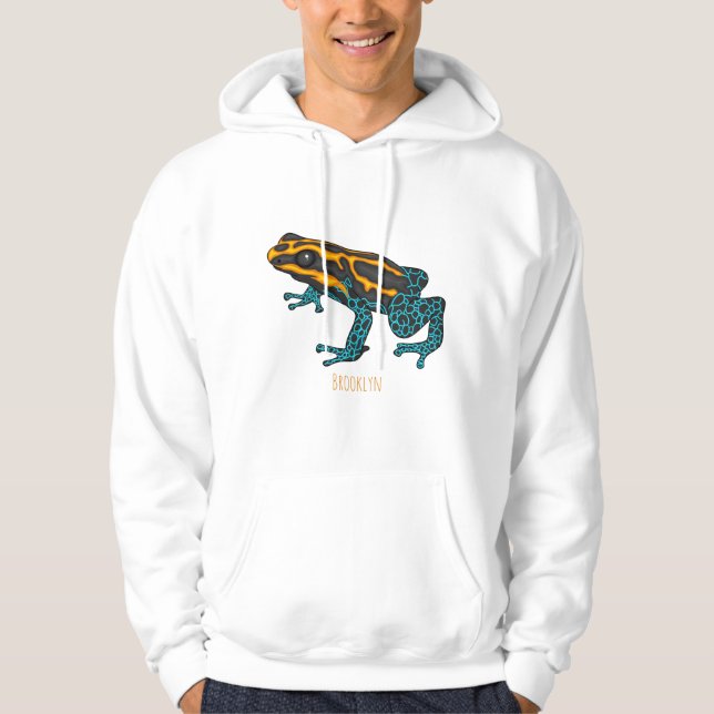 Poison dart frog cartoon illustration  hoodie (Front)