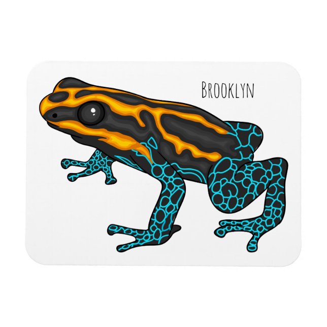Poison dart frog cartoon illustration  magnet (Horizontal)