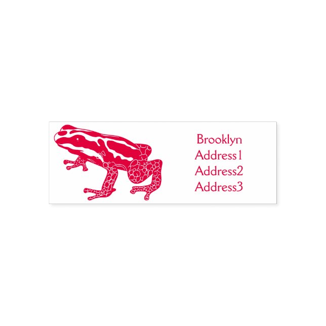 Poison dart frog cartoon illustration  self-inking stamp (Design)