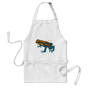 Poison dart frog cartoon illustration  standard apron