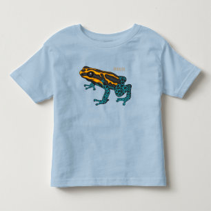 Poison dart frog cartoon illustration toddler t-shirt