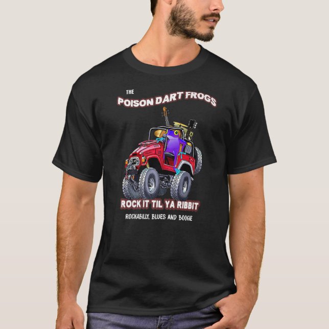 Poison Dart Frogs Retro Rockabilly Greaser Pompado T-Shirt (Front)