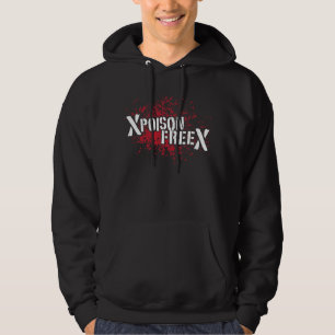 Poison Free White & Red Hoodie