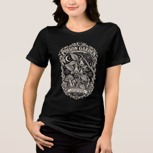Poison Garden Vintage Gothic Botanical Halloween Tri-Blend Shirt