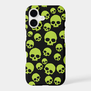 Poison Green Random Skulls Pattern