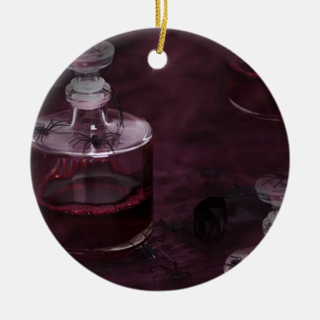 poison halloween ceramic ornament (Front)