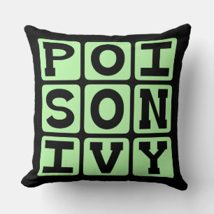 Poison Ivy, Itchy Plant Throw Pillow