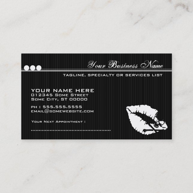poison lips appointment card (Front)