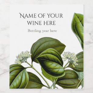 Poison nut tree vintage illustration wine label