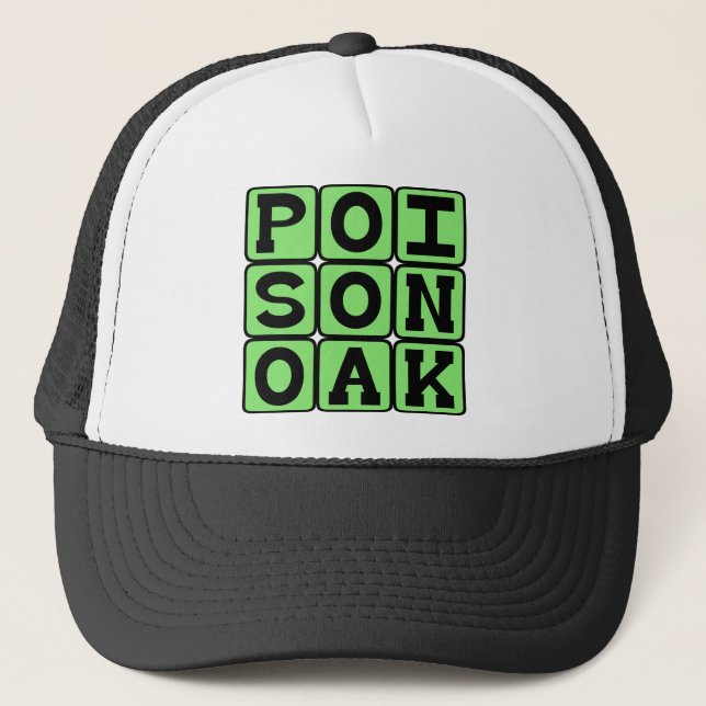 Poison Oak, Itchy Leaf Trucker Hat (Front)